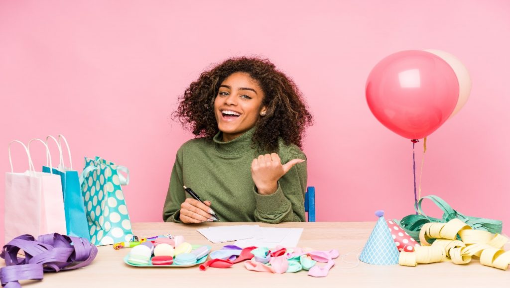 Young girl Thinking about Birthday Celebration